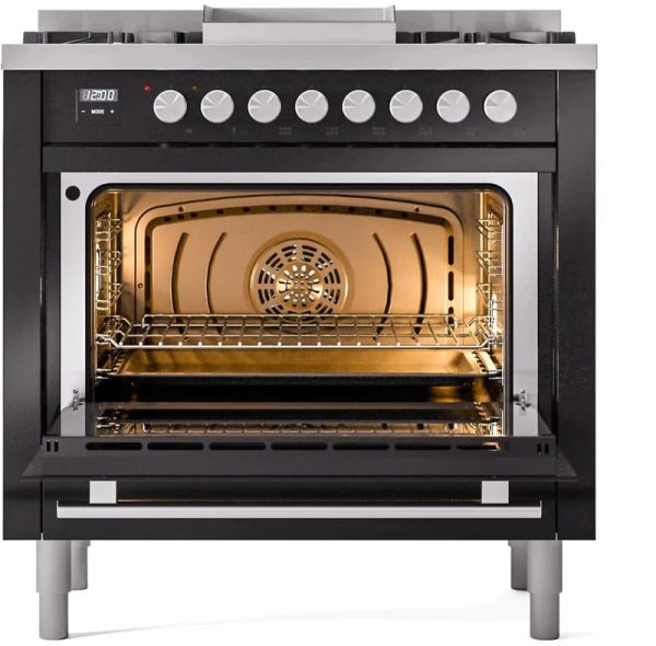 ILVE Professional Plus II 36-Inch Freestanding Dual Fuel Range with 6 Sealed Burner - UP36FWMP - Image 17