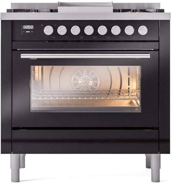 ILVE Professional Plus II 36-Inch Freestanding Dual Fuel Range with 6 Sealed Burner - UP36FWMP - Image 2