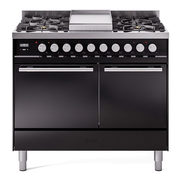 ILVE Professional Plus II 40" Dual Fuel Range with 6 Sealed Burners + Griddle Solid Door - UPD40FQMP - Image 3