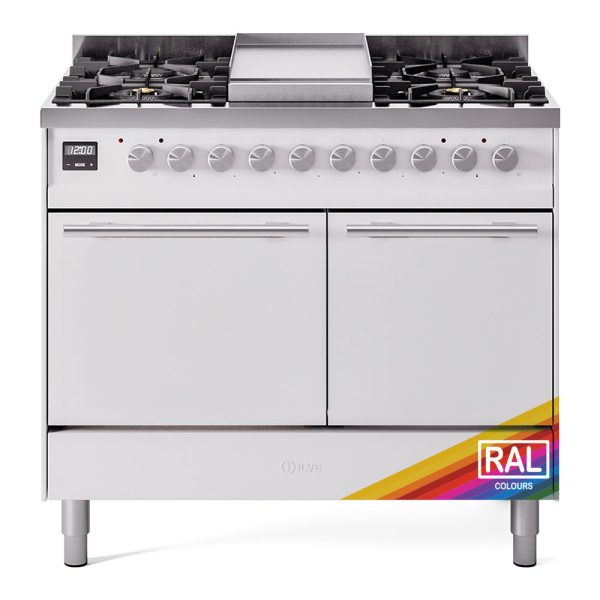 ILVE Professional Plus II 40" Dual Fuel Range with 6 Sealed Burners + Griddle Solid Door - UPD40FQMP - Image 5