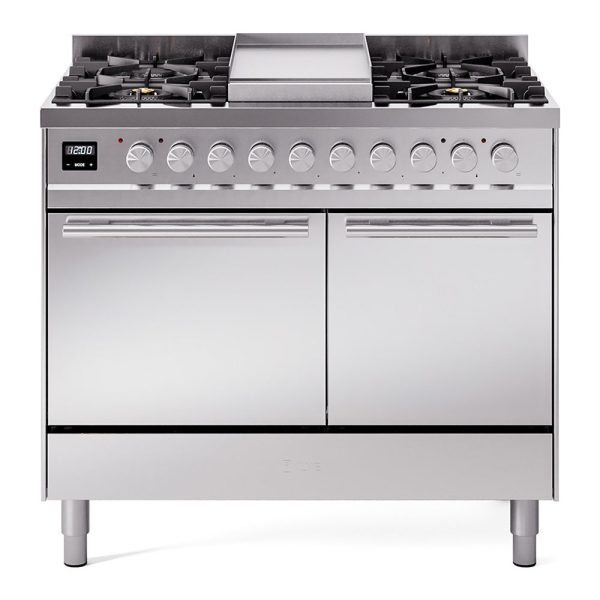 ILVE Professional Plus II 40" Dual Fuel Range with 6 Sealed Burners + Griddle Solid Door - UPD40FQMP - Image 6