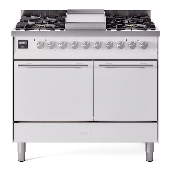 ILVE Professional Plus II 40" Dual Fuel Range with 6 Sealed Burners + Griddle Solid Door - UPD40FQMP - Image 7
