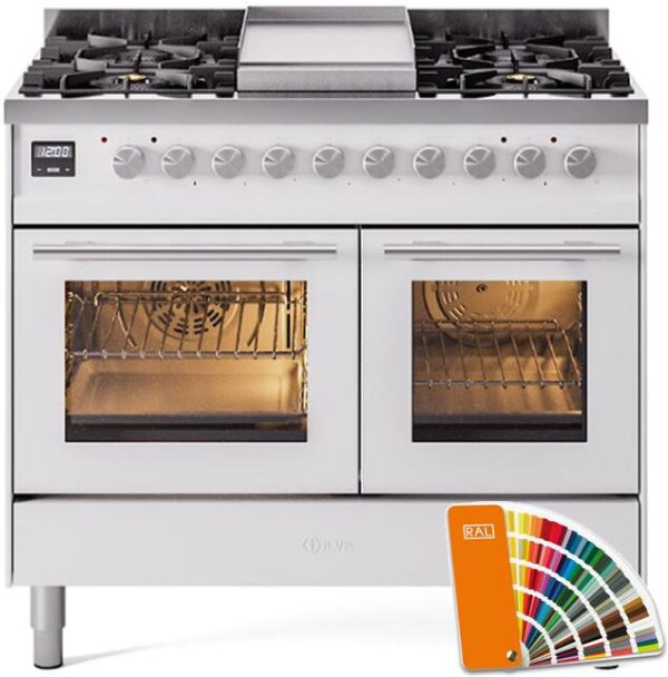 ILVE Professional Plus II 40-Inch Freestanding Dual Fuel Range with 6 Sealed Burner - UPD40FWMP - Image 5