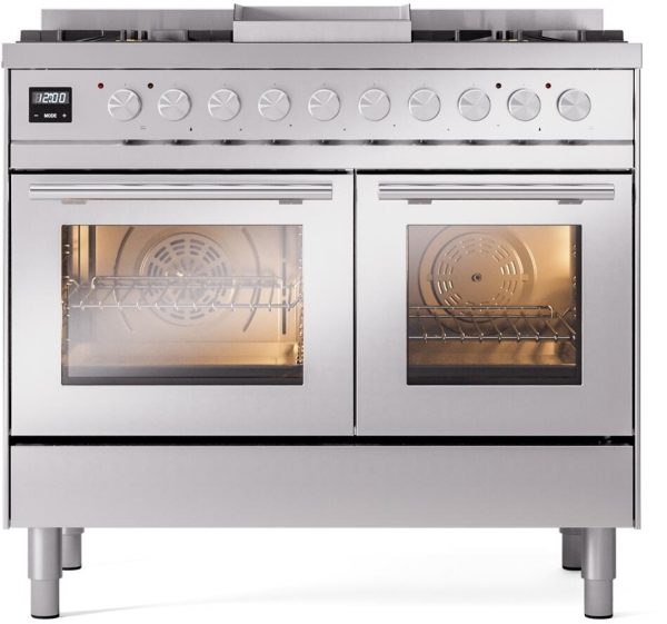 ILVE Professional Plus II 40-Inch Freestanding Dual Fuel Range with 6 Sealed Burner - UPD40FWMP - Image 6