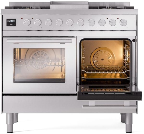 ILVE Professional Plus II 40-Inch Freestanding Dual Fuel Range with 6 Sealed Burner - UPD40FWMP - Image 9