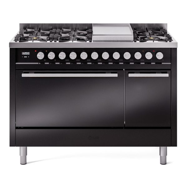 ILVE Professional Plus II 48" Dual Fuel Range 8 Sealed Burners with Solid Door - UP48FQMP - Image 3