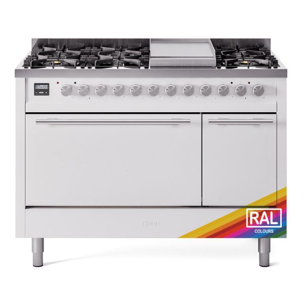 ILVE Professional Plus II 48" Dual Fuel Range 8 Sealed Burners with Solid Door - UP48FQMP - Image 5