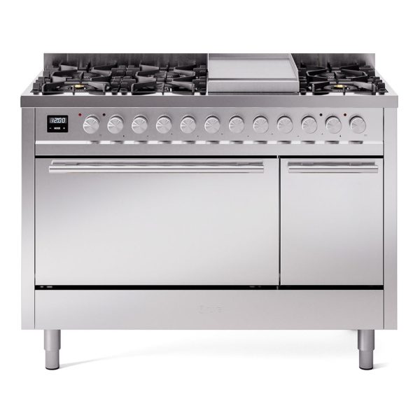 ILVE Professional Plus II 48" Dual Fuel Range 8 Sealed Burners with Solid Door - UP48FQMP - Image 6