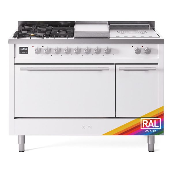 ILVE Professional Plus II 48" Dual Fuel Range with 5 Sealed Burners + Griddle + French Top Solid Door - UP48FSQMP - Image 5