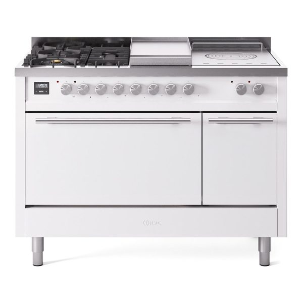 ILVE Professional Plus II 48" Dual Fuel Range with 5 Sealed Burners + Griddle + French Top Solid Door - UP48FSQMP - Image 7