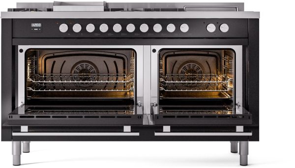 ILVE Professional Plus II 60 Inch Dual Fuel Freestanding Range in Stainless Steel with Trim - UP60FSWMP - Image 20