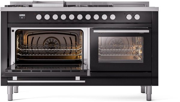 ILVE Professional Plus II 60 Inch Dual Fuel Freestanding Range in Stainless Steel with Trim - UP60FSWMP - Image 21