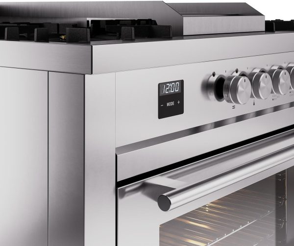 ILVE Professional Plus II 60 Inch Dual Fuel Freestanding Range in Stainless Steel with Trim - UP60FSWMP - Image 9
