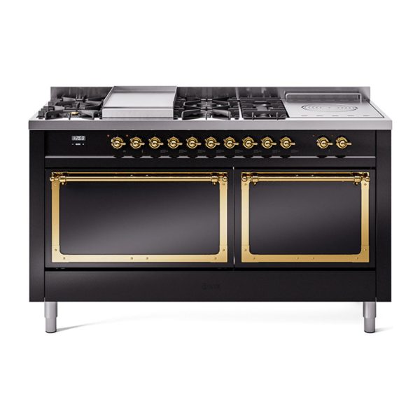 ILVE Nostalgie II Noblesse 60" Dual Fuel Freestanding Range with 7 Sealed Burners + Griddle + French Top with Solid Door - UN60FSQNMP - Image 12