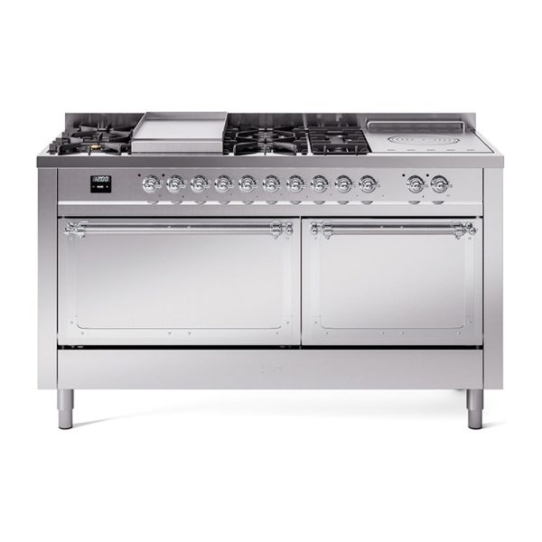 ILVE Nostalgie II Noblesse 60" Dual Fuel Freestanding Range with 7 Sealed Burners + Griddle + French Top with Solid Door - UN60FSQNMP - Image 35