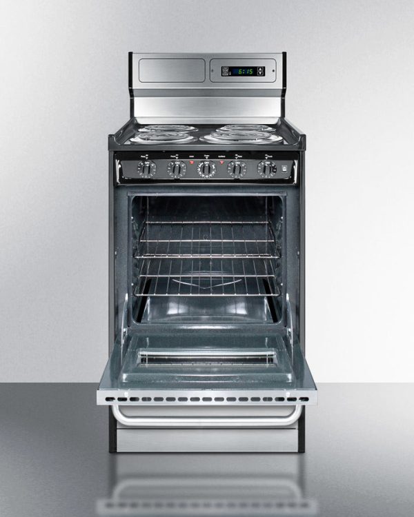 Summit 20" Wide Electric Coil Range - TEM130BKWY - Image 2
