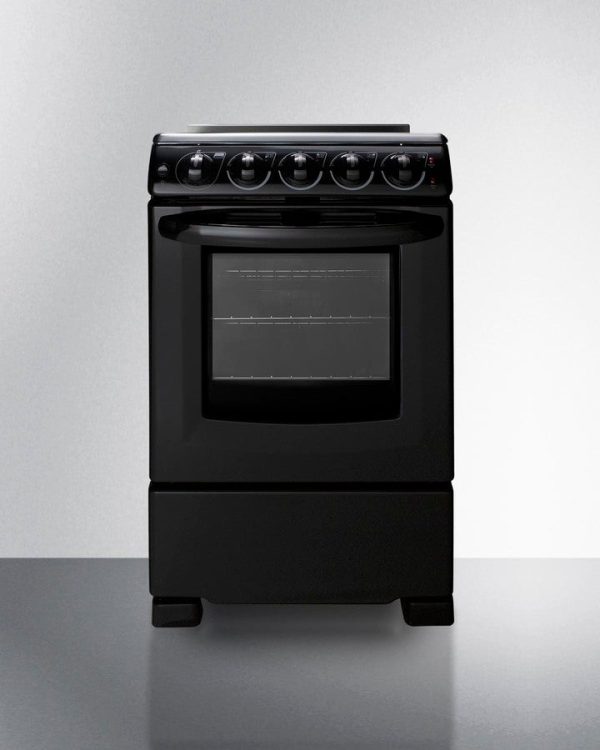Summit 20" Wide Electric Smooth-Top Range in Black - REX2051BRT - Image 4