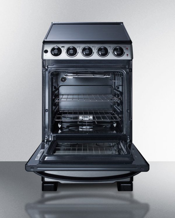 Summit 20" Wide Electric Smooth-Top Range in Stainless Steel - REX2071SSRT - Image 5