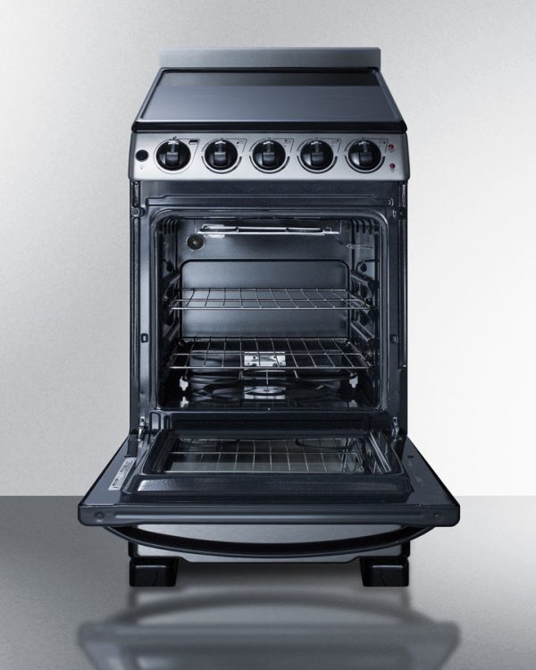 Summit 20" Wide Electric Smooth-Top Range in Stainless Steel - REX2071SSRT - Image 6