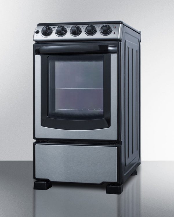 Summit 20" Wide Electric Smooth-Top Range in Stainless Steel - REX2071SSRT - Image 9