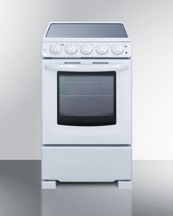 Summit 20" Wide Electric Smooth-Top Range in White - REX2051WRT - Image 3