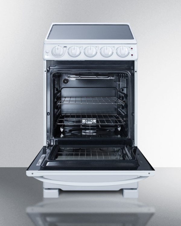 Summit 20" Wide Electric Smooth-Top Range in White - REX2051WRT - Image 5