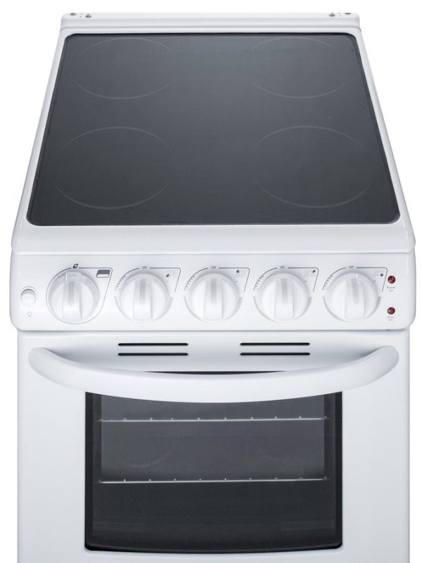 Summit 20" Wide Electric Smooth-Top Range in White - REX2051WRT - Image 8