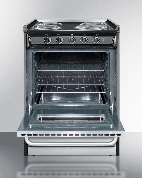 Summit 24" Wide Electric Coil Range - TEM610BRWY - Image 3