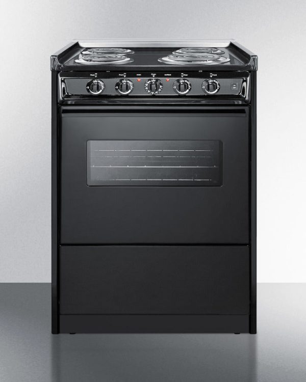Summit 24" Wide Electric Coil Range - TEM610CRW