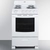 Summit 24" Wide Electric Coil Range with 2.9 Cu.Ft. Oven - RE2411W