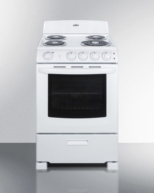 Summit 24" Wide Electric Coil Range with 2.9 Cu.Ft. Oven - RE2411W
