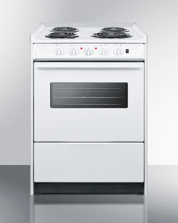 Summit 24" Wide Electric Coil Top Range - WEM610RW