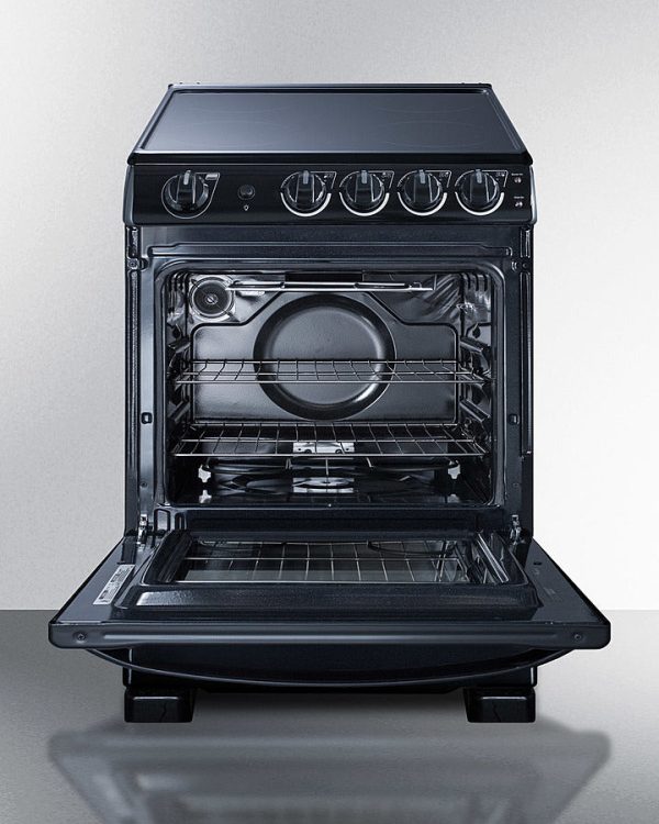 Summit 24" Wide Electric Smooth-Top Range in Black - REX2431BRT - Image 5