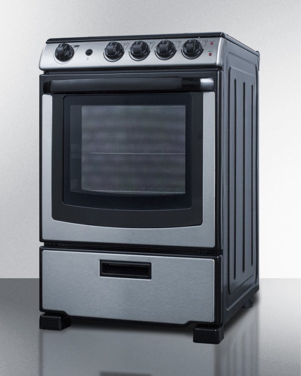 Summit 24" Wide Electric Smooth-Top Range in Stainless Steel - REX2451SSRT - Image 9