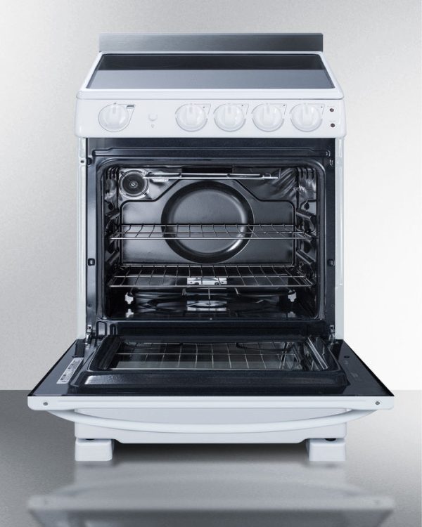 Summit 24" Wide Electric Smooth-Top Range in White - REX2421WRT - Image 5