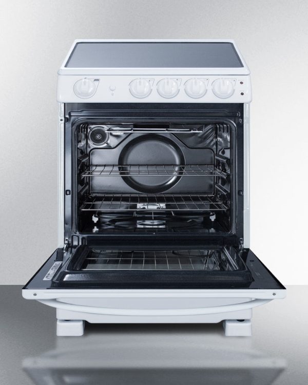 Summit 24" Wide Electric Smooth-Top Range in White - REX2421WRT - Image 6