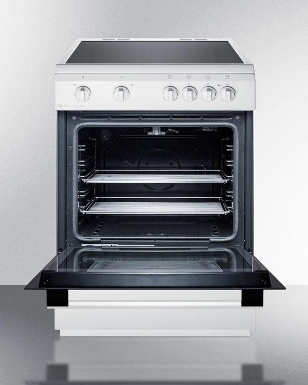 Summit 24" Wide Smooth Top Electric Range - CLRE24WH - Image 3