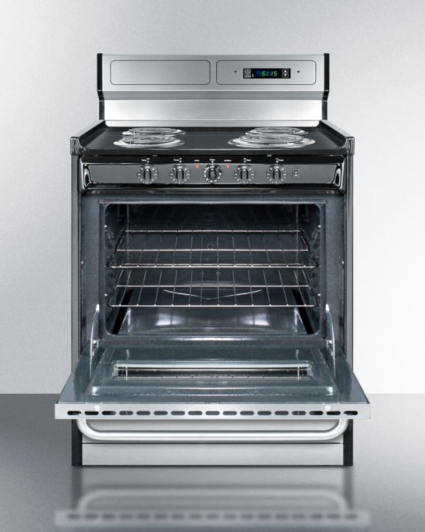 Summit 30" Wide Electric Coil Range - TEM230BKWY - Image 3