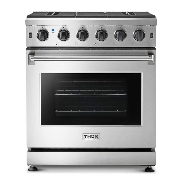 Thor Kitchen 30 in. Professional Gas Cooking Stove Range Stainless Steel - LRG3001U - Image 5