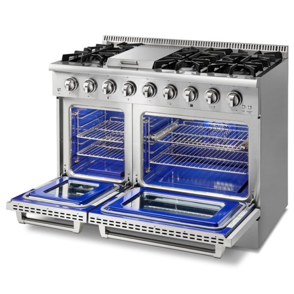 Thor Kitchen 48 in. Professional Gas Cooking Stove Range Stainless Steel - HRG4808U - Image 7