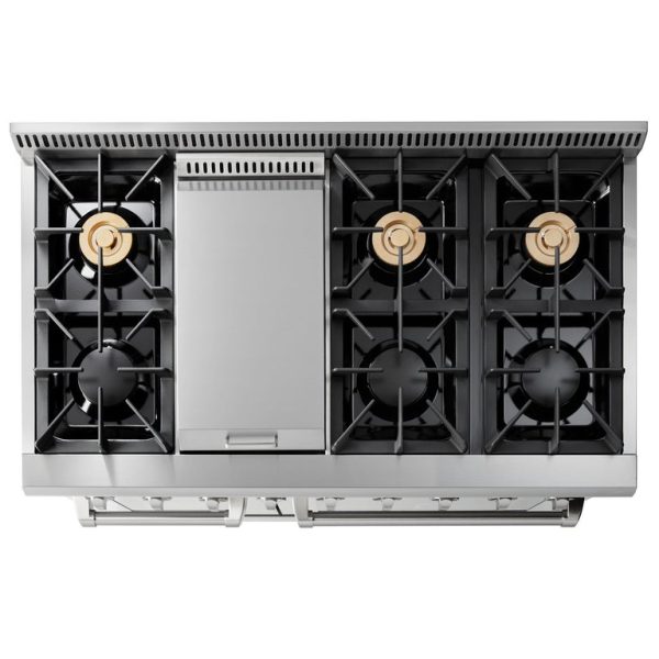 Thor Kitchen 48 in. Professional Gas Cooking Stove Range Stainless Steel - HRG4808U - Image 8
