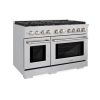ZLINE 48 in. 6.7 cu. ft. 8 Burner Double Oven Gas Range in Stainless Steel - SGR48