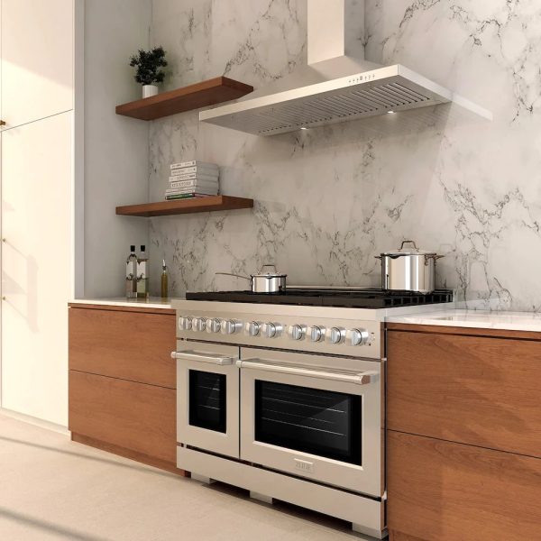 ZLINE 48 in. 6.7 cu. ft. 8 Burner Double Oven Gas Range in Stainless Steel - SGR48 - Image 2