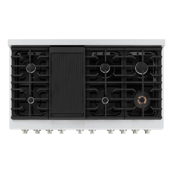 ZLINE 48 in. 6.7 cu. ft. 8 Burner Double Oven Gas Range in Stainless Steel - SGR48 - Image 3