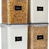 Vtopmart Large Food Storage Containers 5.2L / 176oz, Black