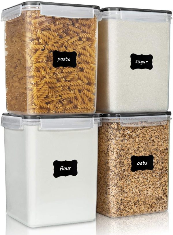 Vtopmart Large Food Storage Containers 5.2L / 176oz, Black