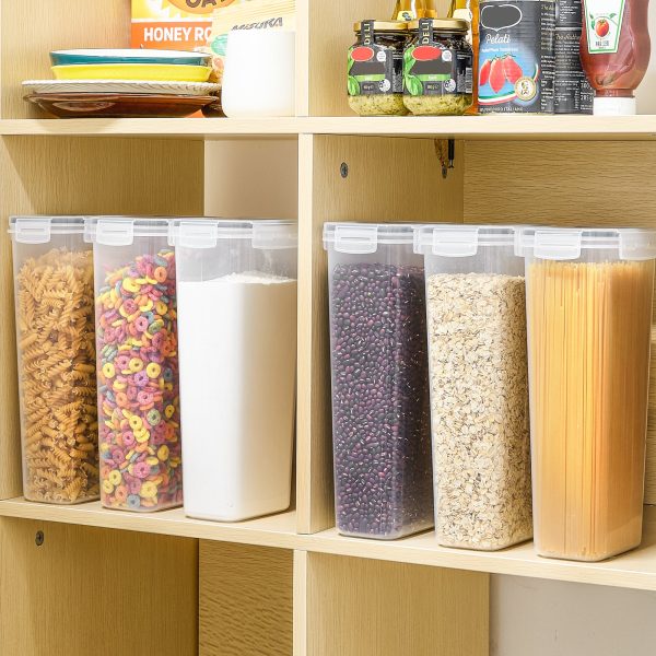 Vtopmart Airtight Food Storage Containers with Lids, 6PCS Plastic Spaghetti Container, 2.8L - Image 2