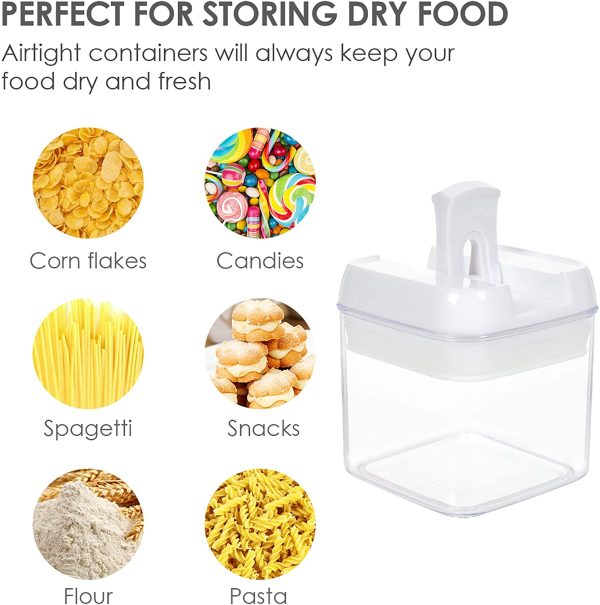 Airtight Food Storage Containers, Vtopmart 6 Pieces Mini BPA Free Plastic Containers with Easy Lock Lids, for Kitchen Pantry Organization and Storage, Include 24 Labels - Image 3