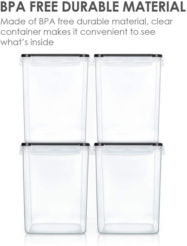 Vtopmart Large Food Storage Containers 5.2L / 176oz, Black - Image 3