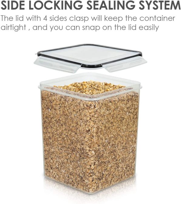 Vtopmart Large Food Storage Containers 5.2L / 176oz, Black - Image 4